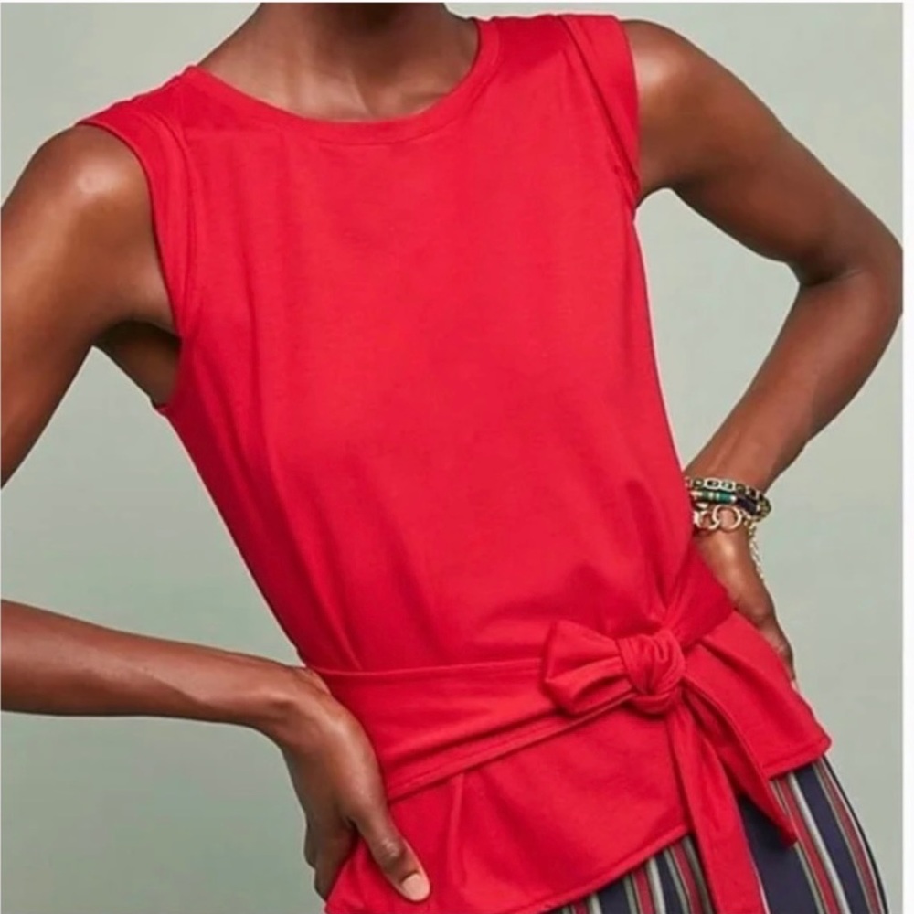 Anthropologie Maeve Pasture wrap top with waist tie